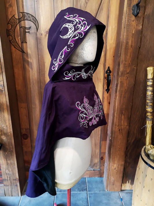 Witchy Cat Embroidered Cape