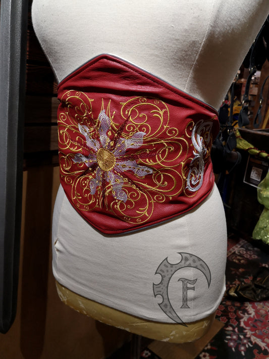 Sun glory embroidered belt