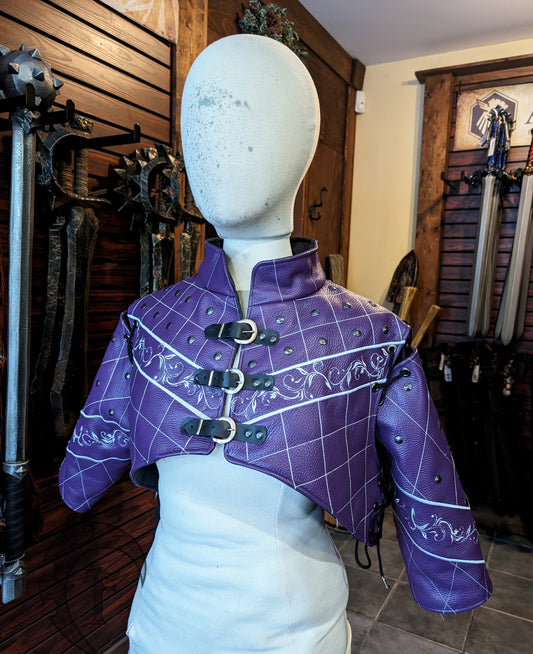 Elven embroidered leather gambeson