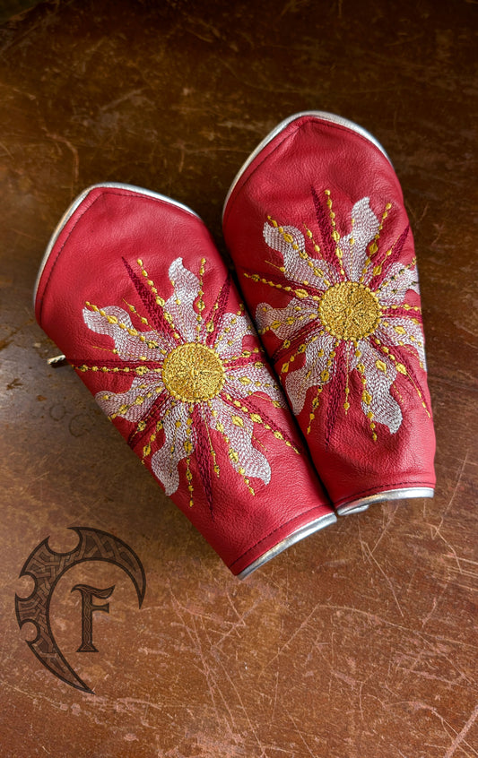 Sun Glory Embroidered Armbands