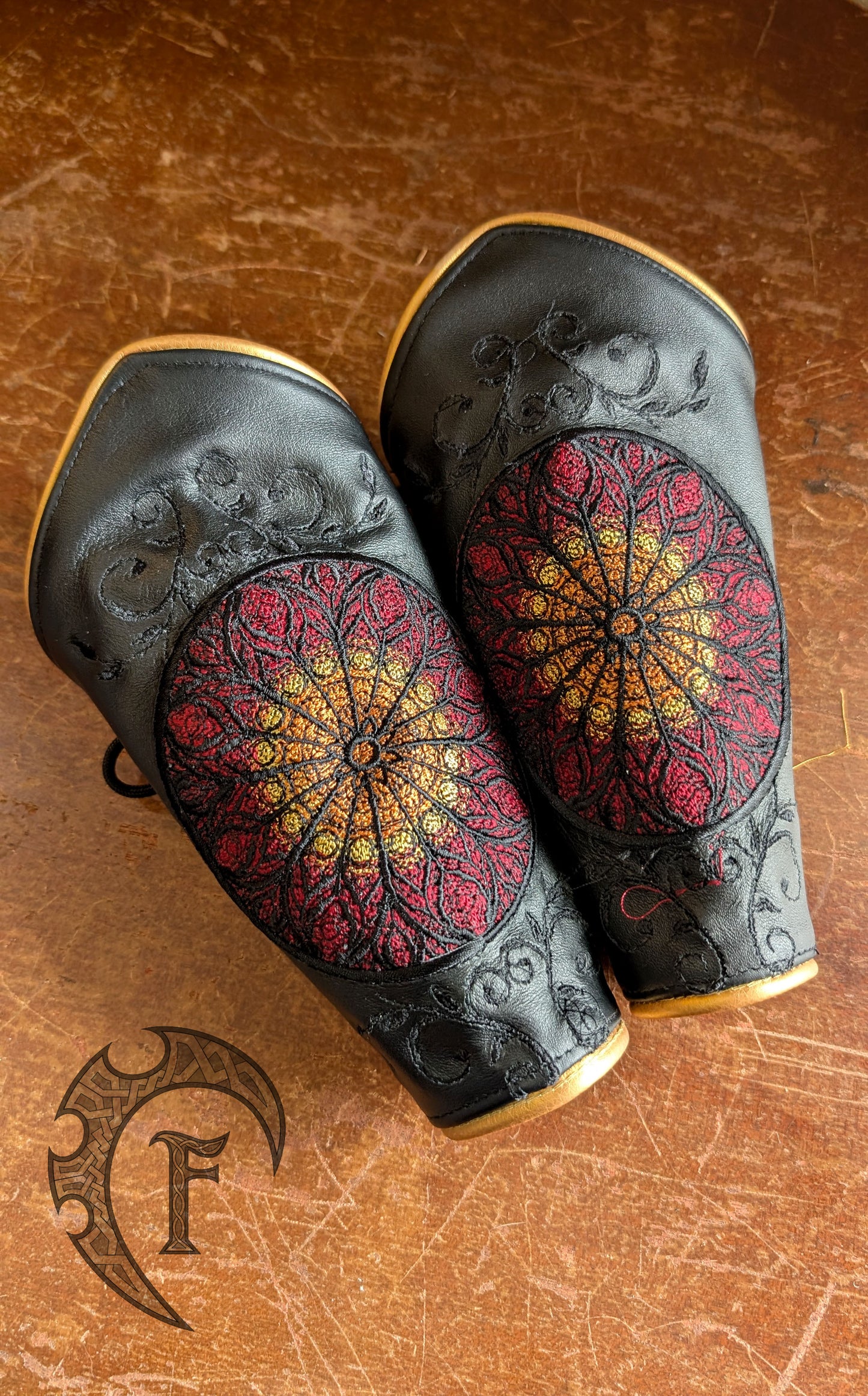 Sun Glory Embroidered Armbands