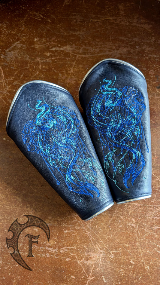 Sun Glory Embroidered Armbands