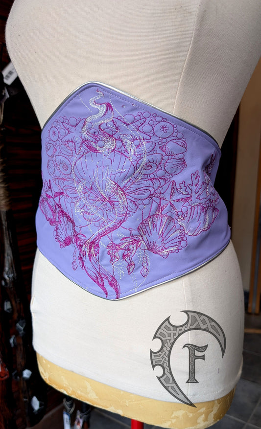 Stained glass embroidered belt