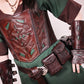 Celtic leather corset,armor,women armor,armure,cuir,fantasy,larp,medieval,celtic knotwork,filigree,costume,thudor