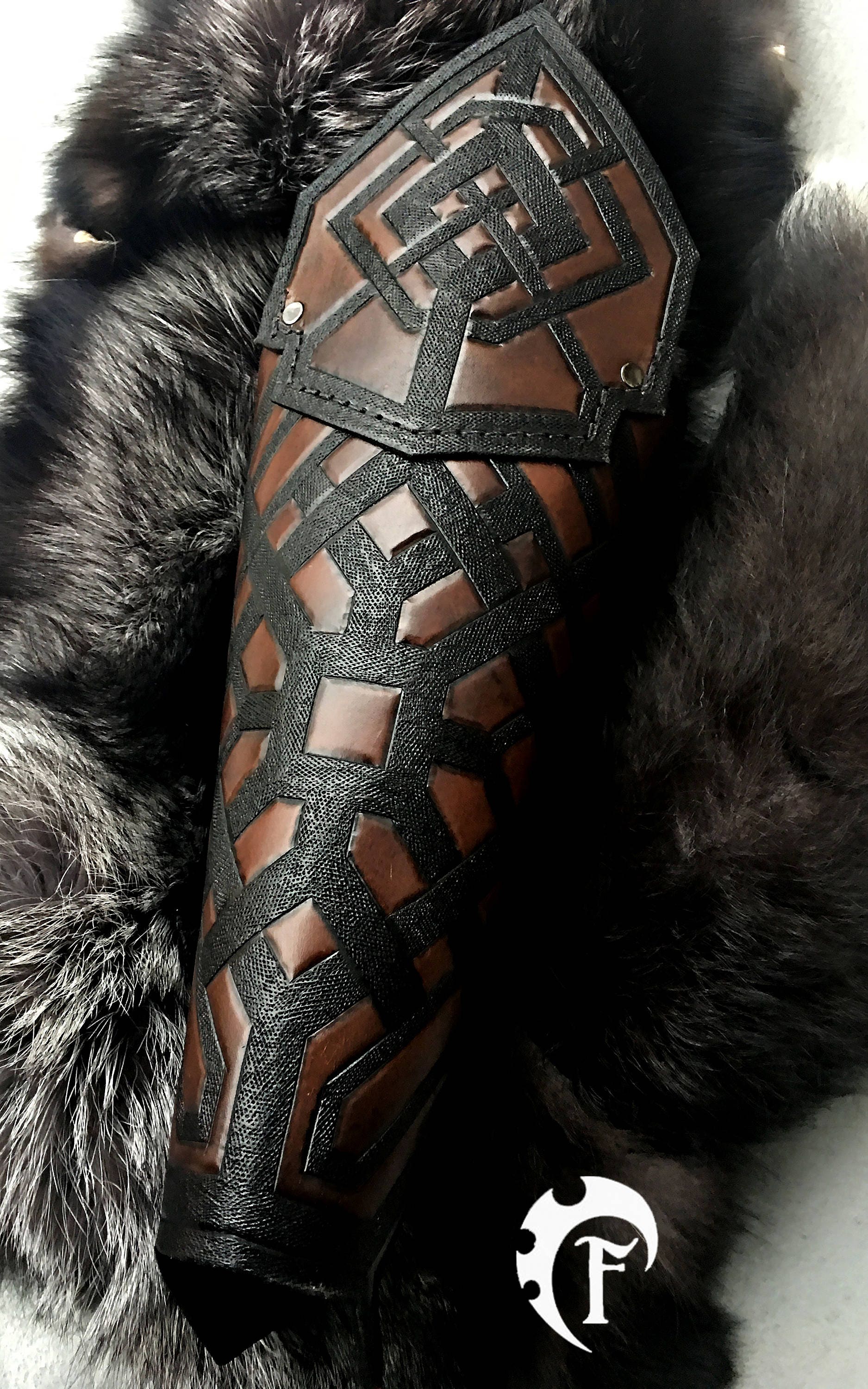Dwarven inspired leg armor,greave,greaves,armour,fantasy