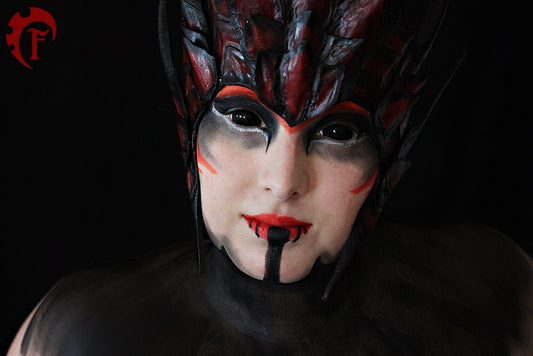 Black Widow Queen Crown, leather, circlet, armor, armor, black, red, spider, costume, larp,larping,goth, gothic,gothique,cosplay