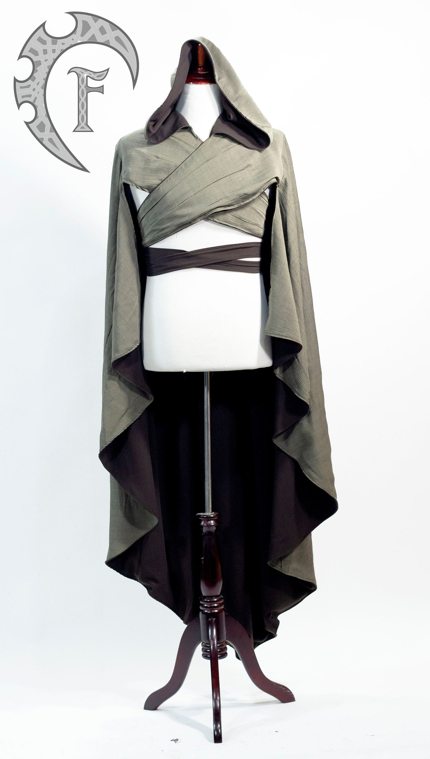 Reversible Wrap cloak with hood, larp, larper, larping, fantasy, cape, costume, cosplay, winter, coat, fantastique, fabric,