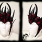 Black Widow Queen Crown, leather, circlet, armor, armour, black, red, spider, costume, larp ,larping,goth, gothic,gothique,cosplay