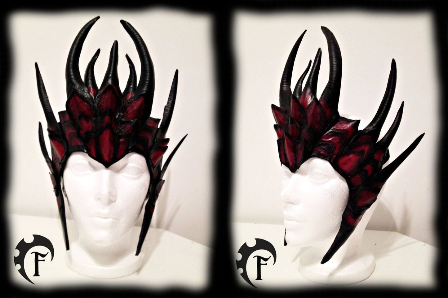 Black Widow Queen Crown, leather, circlet, armor, armour, black, red, spider, costume, larp ,larping,goth, gothic,gothique,cosplay